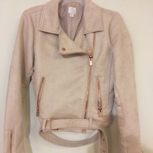 Suede pale pink jacket